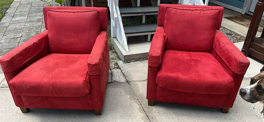 Micro Fiber Red Chairs
