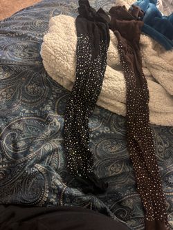 Rhinestone Embellished Stockings Two Pairs
