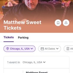 Mathew Sweet Concert Ticket Tonight 4/5 Metro