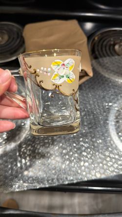 12-Piece Vintage Bohemia Crystal Glass Tea Service SetUp