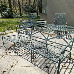Wrought  Iron Three Seat Patio Couch Frame