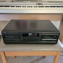 vintage Technics RS-TR180 stereo Dual Cassette Deck Player auto reverse VGC