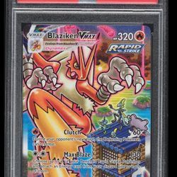 2021 Pokemon Sword & Shield Chilling Reign Alt Art Blaziken VMAX #201 PSA 10 GEM MINT
