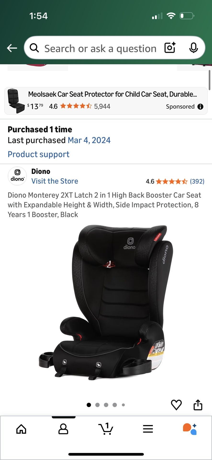 Diono Booster Car seat 