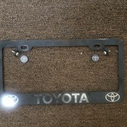 Toyota Metal Engraved License Plate Frame 