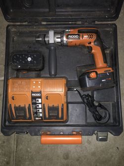 Rigid 18 volt 1/2” (13mm) 2 speed hammer drill/ driver