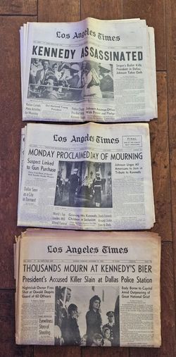 Los Angeles Times JFK Assassination & Funeral Newspaper