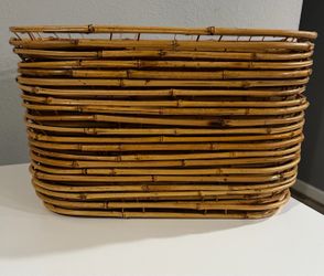 Bulk Lot of 20 Vintage Pier 1 Bamboo & Rattan Serving Trays - Tiki / Boho