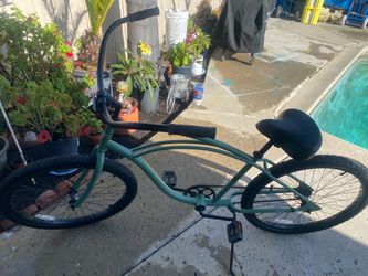 Matte Green Beach Cruiser Bicycle