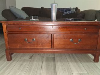 Solid wood coffee table
