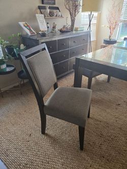 6ft x 3 ft wood and glass Dinning table