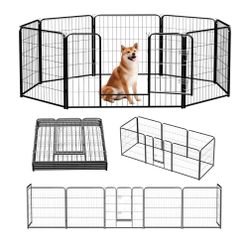 Dog Playpen 8 Panels 32" Height Foldable Heavy Duty