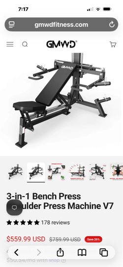 GMWD 3-in-1 Bench Press Machine V7