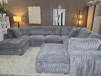 LIKE NEW - Thomasville Lowell Corduroy 8-piece Modular Sectional