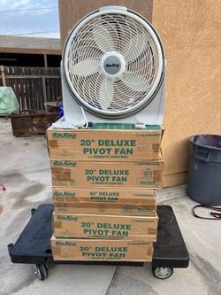 6 new Air King 20” deluxe pivot fan remote control asking $50 each