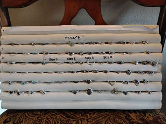Sterling silver rings size 8