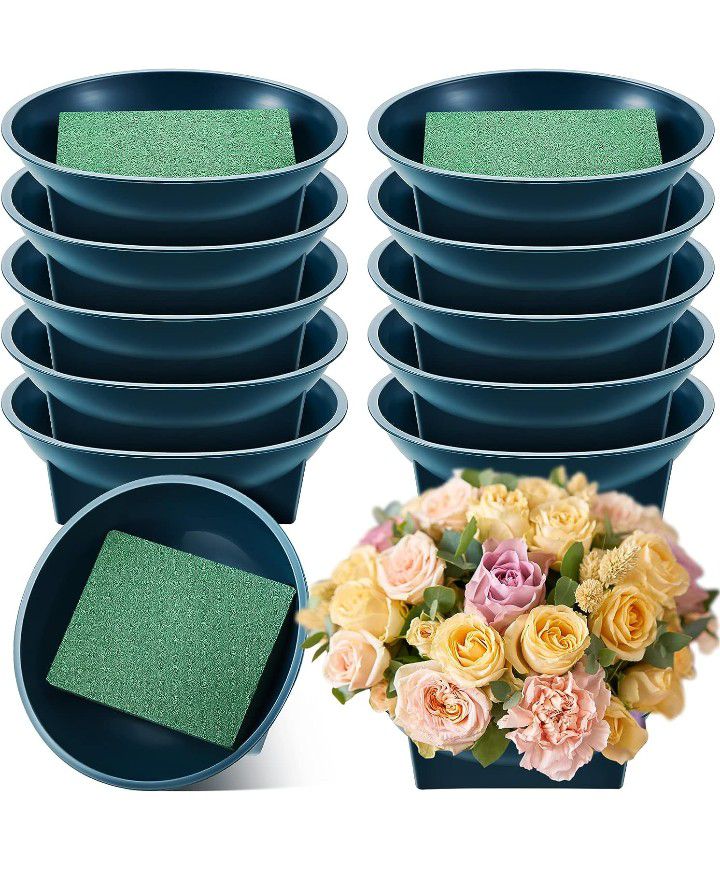 12 Pack Floral Bowls With Foam 