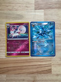 Sylveon 87/131 reverse holo & Glaceon 23/116 Team Plasma reverse holo