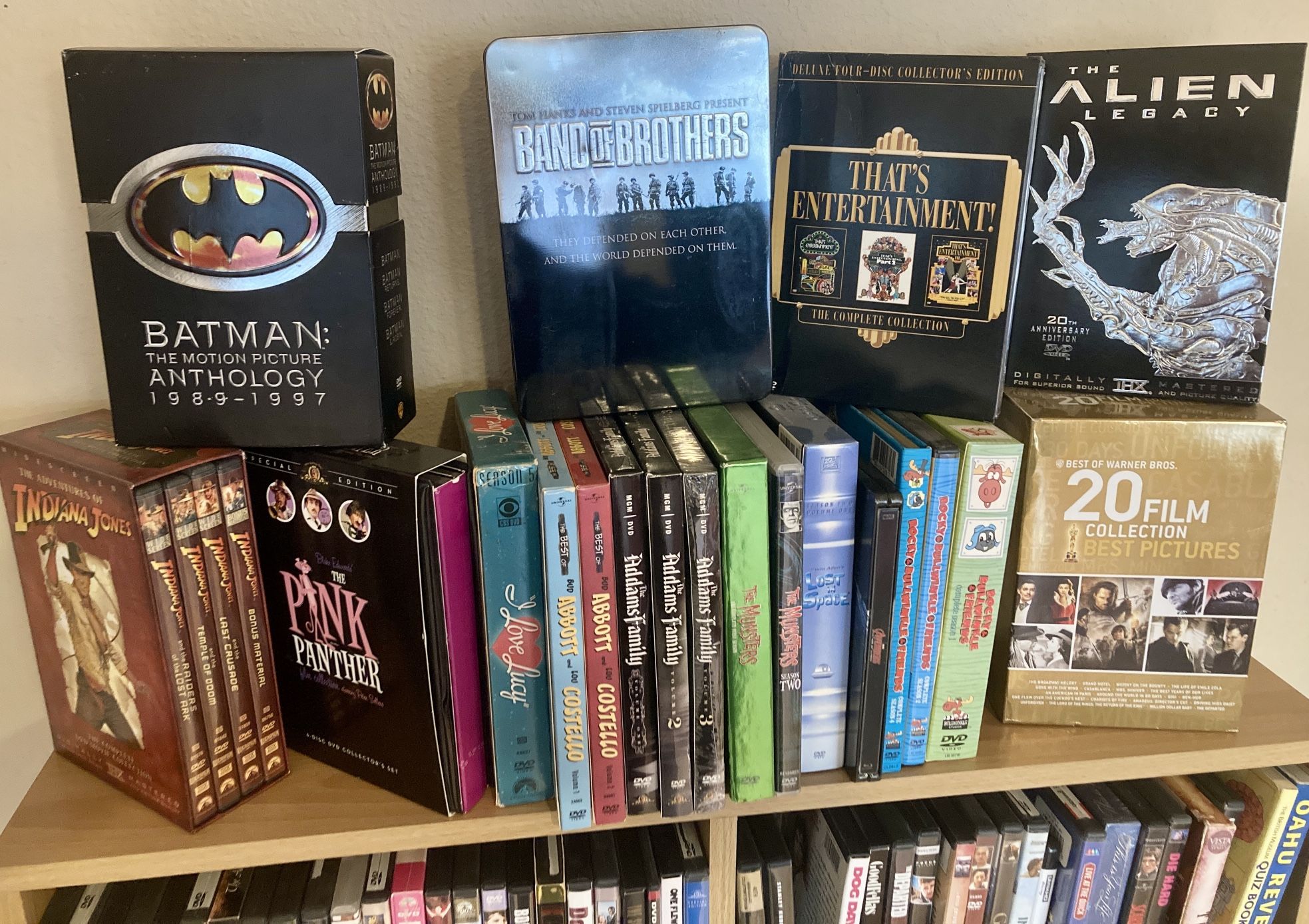 DVD Box Sets $15 EACH Pink Panther ALIEN Indiana Jones BATMAN Movies DVDS 