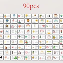 90 pcs. Inspirational Affirmation Cards – Positive Quotes