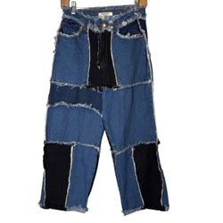 Women’s High Rise Patchwork Jeans Size Small