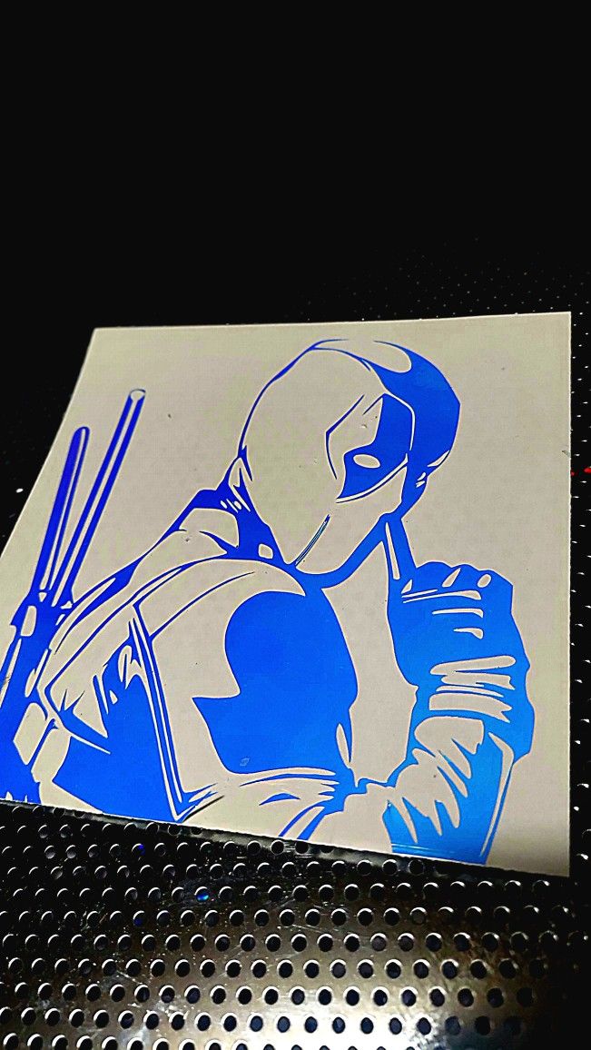 Dead Pool Hirographic Vinyl Decal