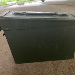 Vintage US Military Metal Ammo Empty Box 
