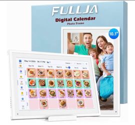 10.1 inch Digital Calendar Wall Touch Screen Electronic Calendar – Interactive Display, Chore Chart, Meal Planner, Star Reward, Sync Google Cal Via Ap