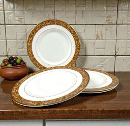 Rare Wedgwood Persia Dinner Plates Set of 4 Bone China England 10¾” 1997