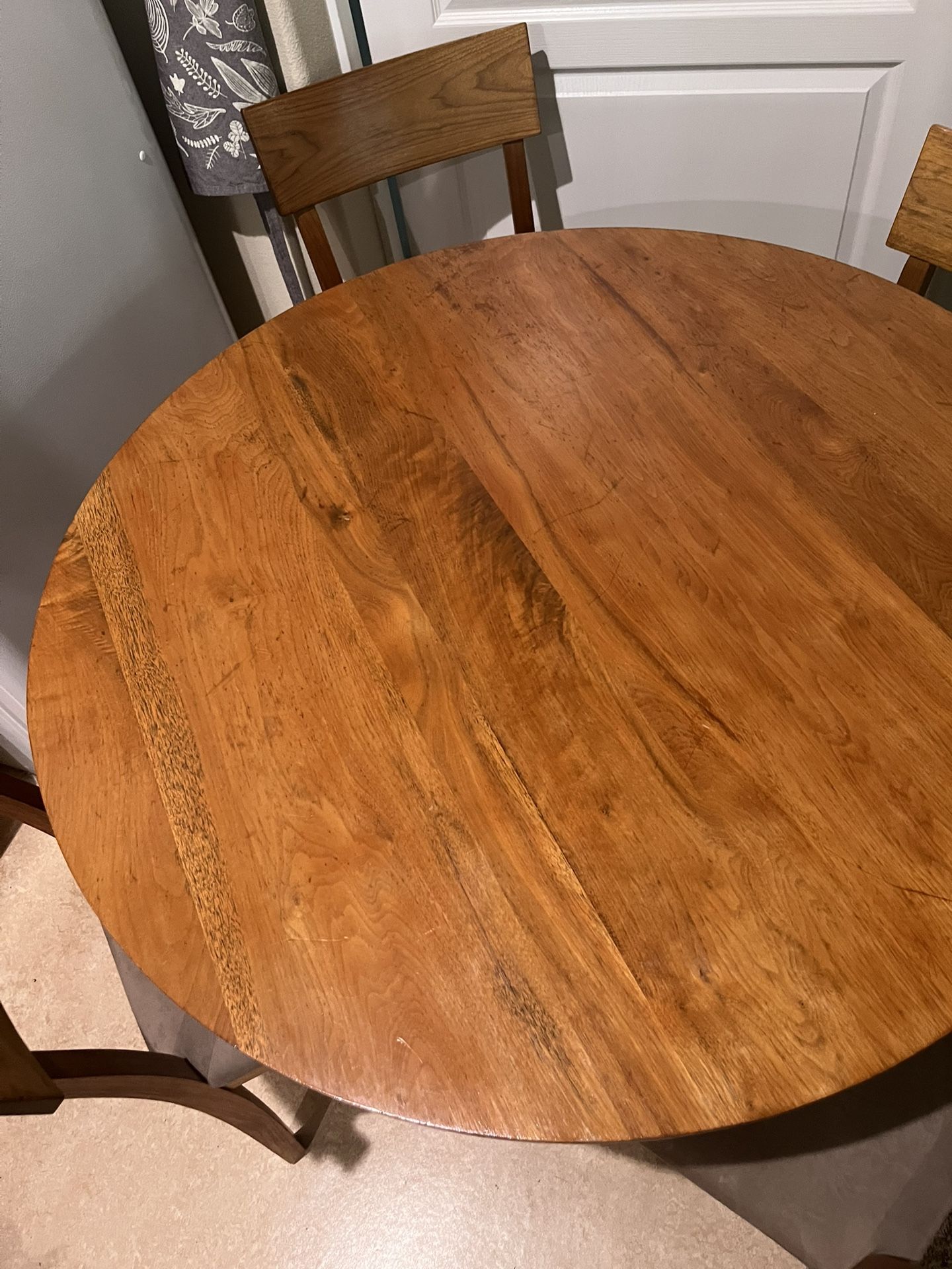 Real Wood Table & 4 Chairs