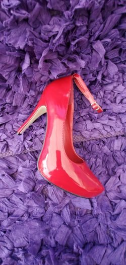 Red Mary Jane heels