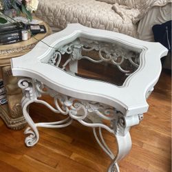 Vintage Table Iron And Marbol 