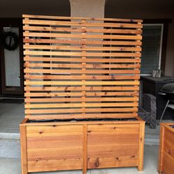 Large Planter Boxes With Trellis 