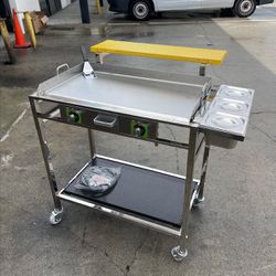 New Taco Cart/ Hot Dog Cart/ New Stainless Flat Top
