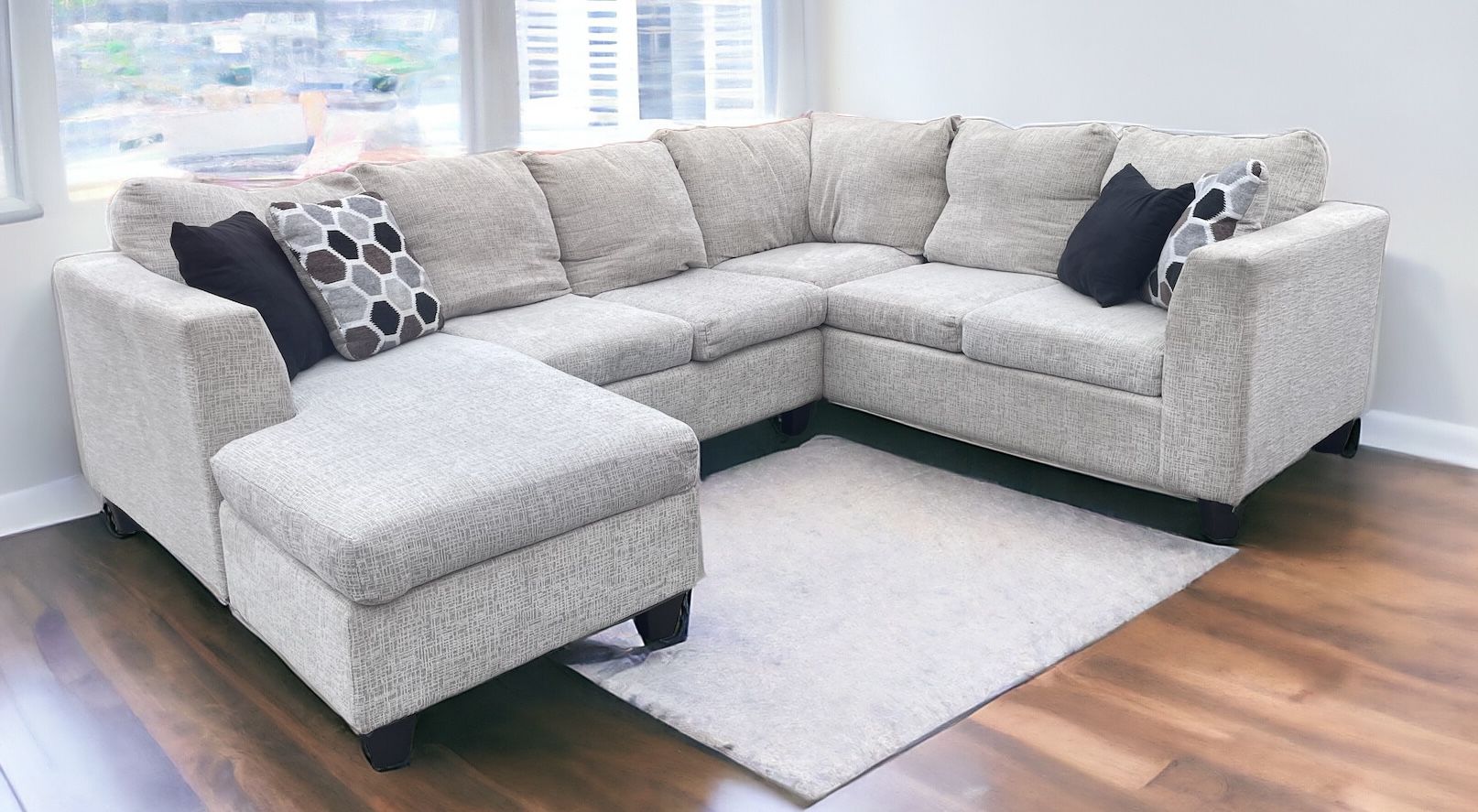 Light Grey Sectional Couch… Delivery Available