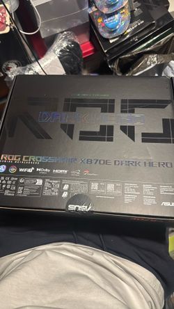 ASUS ROG Crosshair X870E Dark Hero AM5 ATX Motherboard, DDR5, DIMM Fit, WiFi 7, 10Gb & 5Gb LAN, PCIe 5.0, 5X M.2, 2X USB4, AIO Q-Connector