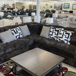 COMFORTABLE New Trendy Sectional - 3 Pc. Sectional Chocolate Mid-Night Madness 🍫 