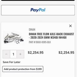 Dinan axle back exhaust fits bmw m340/m440