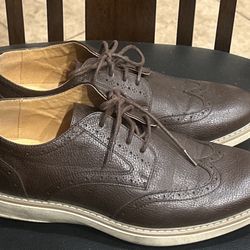 Brown Leather Shoes, Size 10