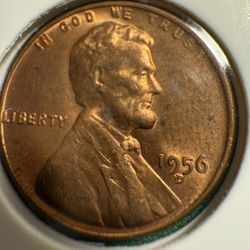 1956 D Lincoln Wheat Cent Mint Error FS-501 D/D