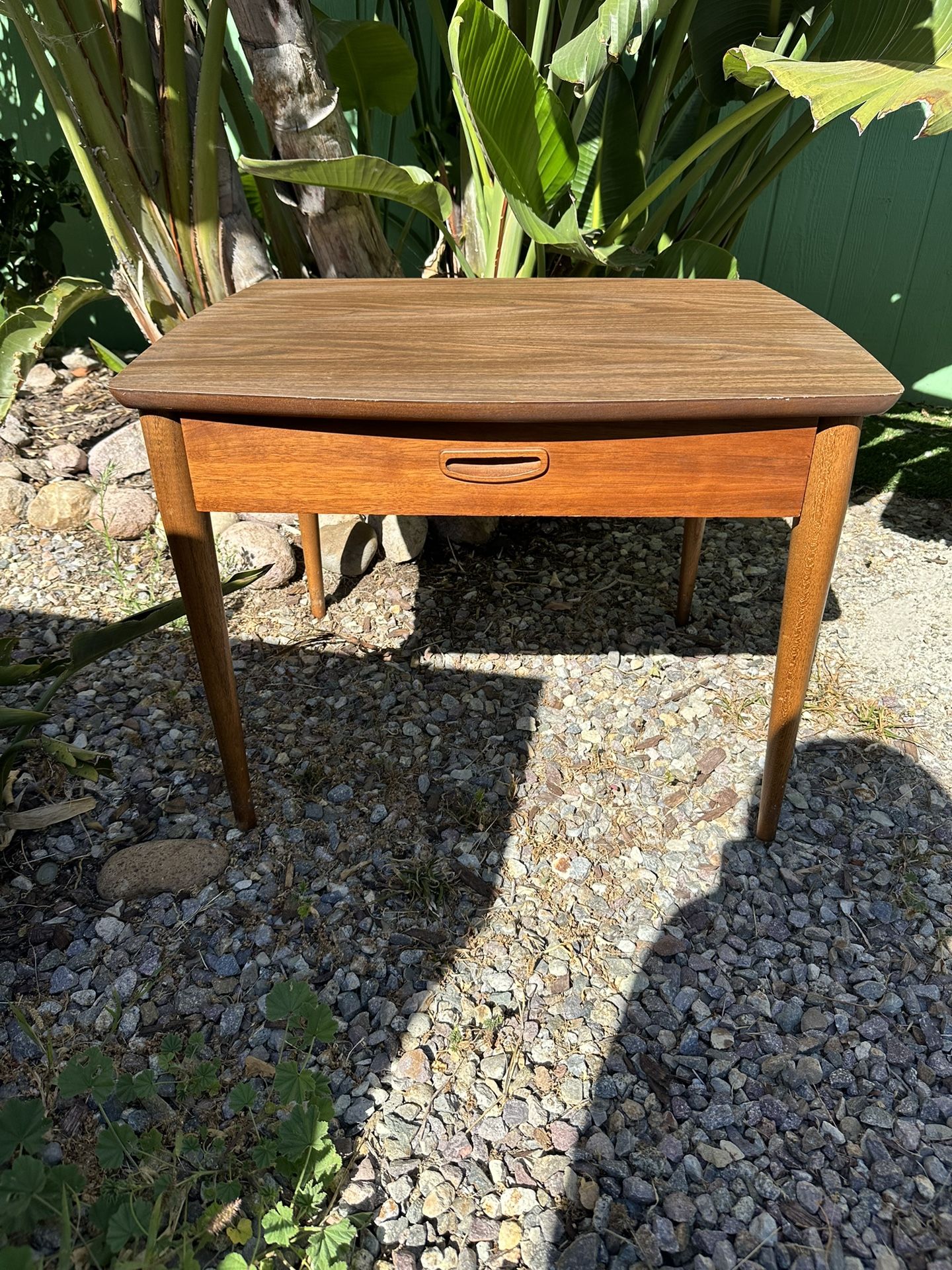 MCM 2-tier End Table Walnut And Formica top By Lane Altavista 