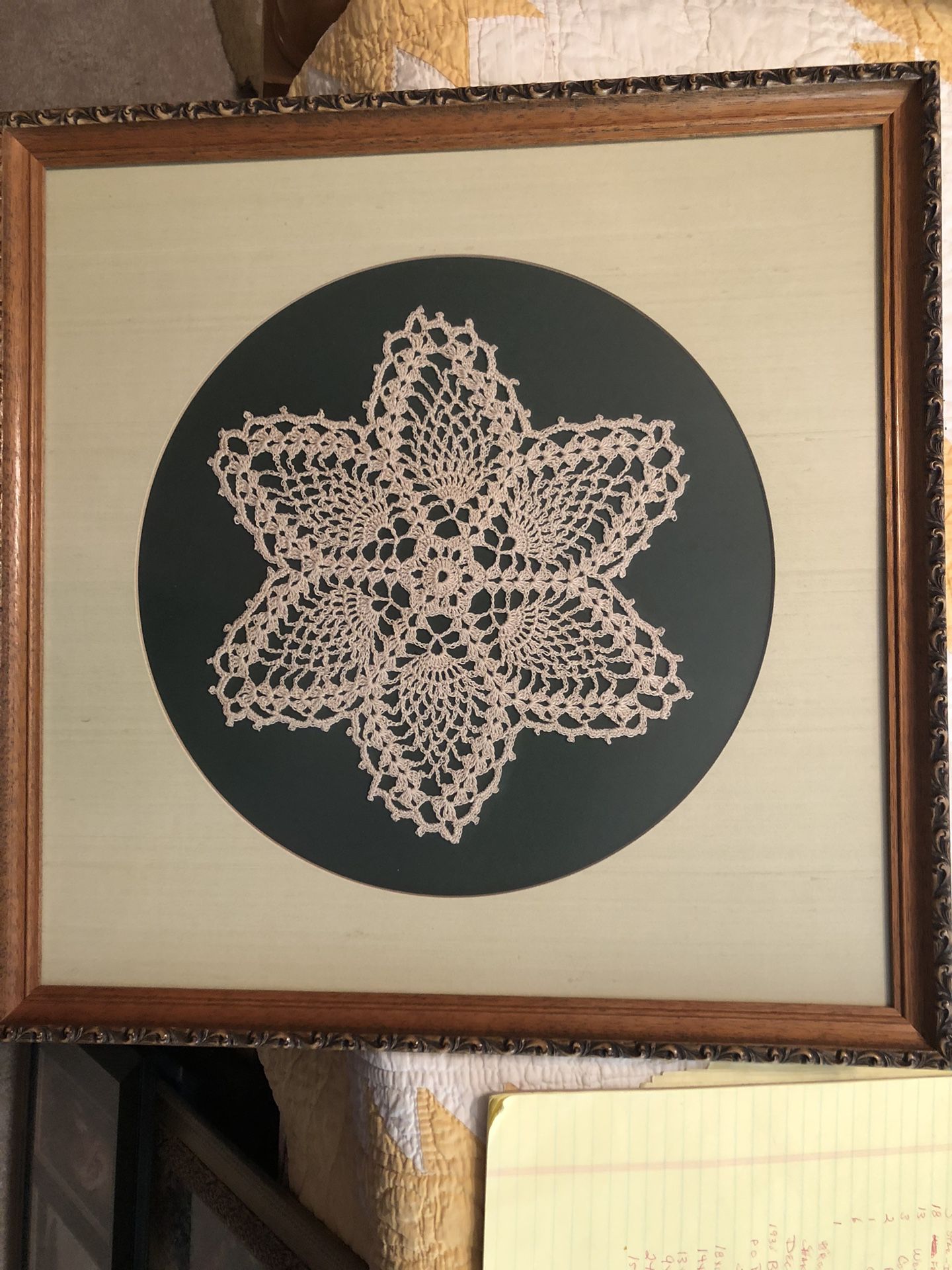 Framed Doily Picture 