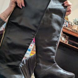 Black leather Ted Baker over the knee high boots , size US 7  