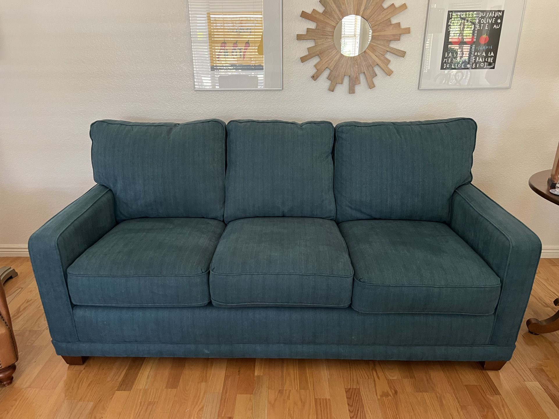 Lazboy “Kennedy” Blue/Teal Sofa