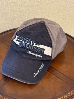Harley-Davidson Black & Gray Embroidered Logo Cap Size Medium