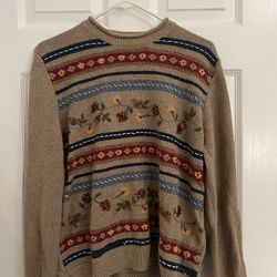 women’s M - floral embroidered sweater 