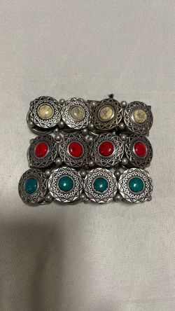Boho Stone Cabochon Hair Clips Set