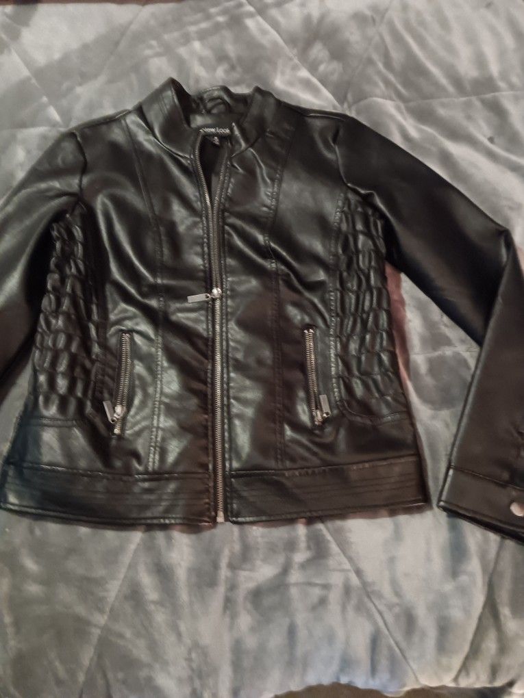 Ladies Lightweight Leather Jacket Sz Med