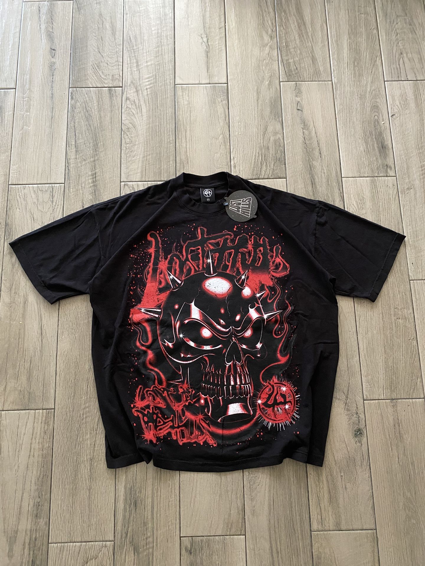 Black And red Lost Hills Graphic Tee