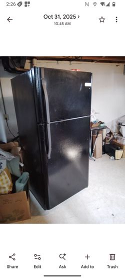 Black Top-Freezer Refrigerator